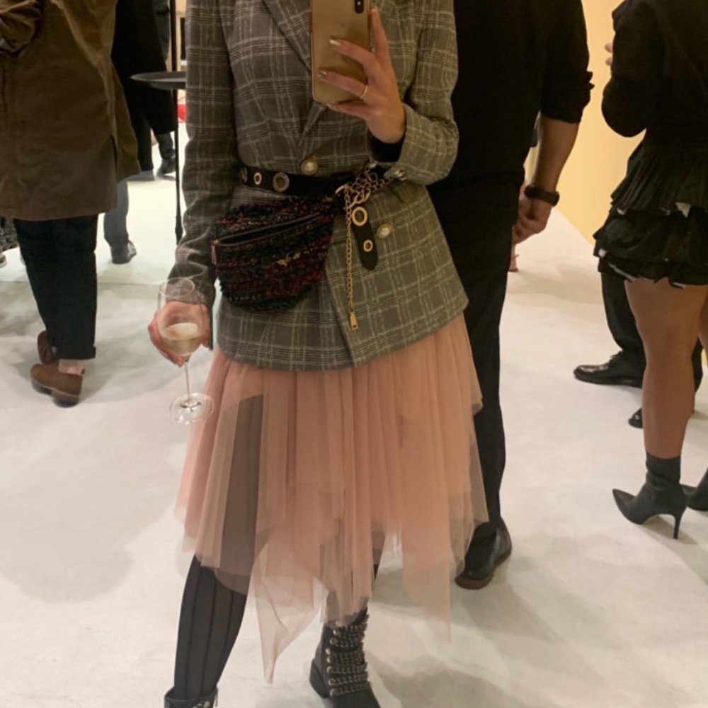 Pink tulle skirt